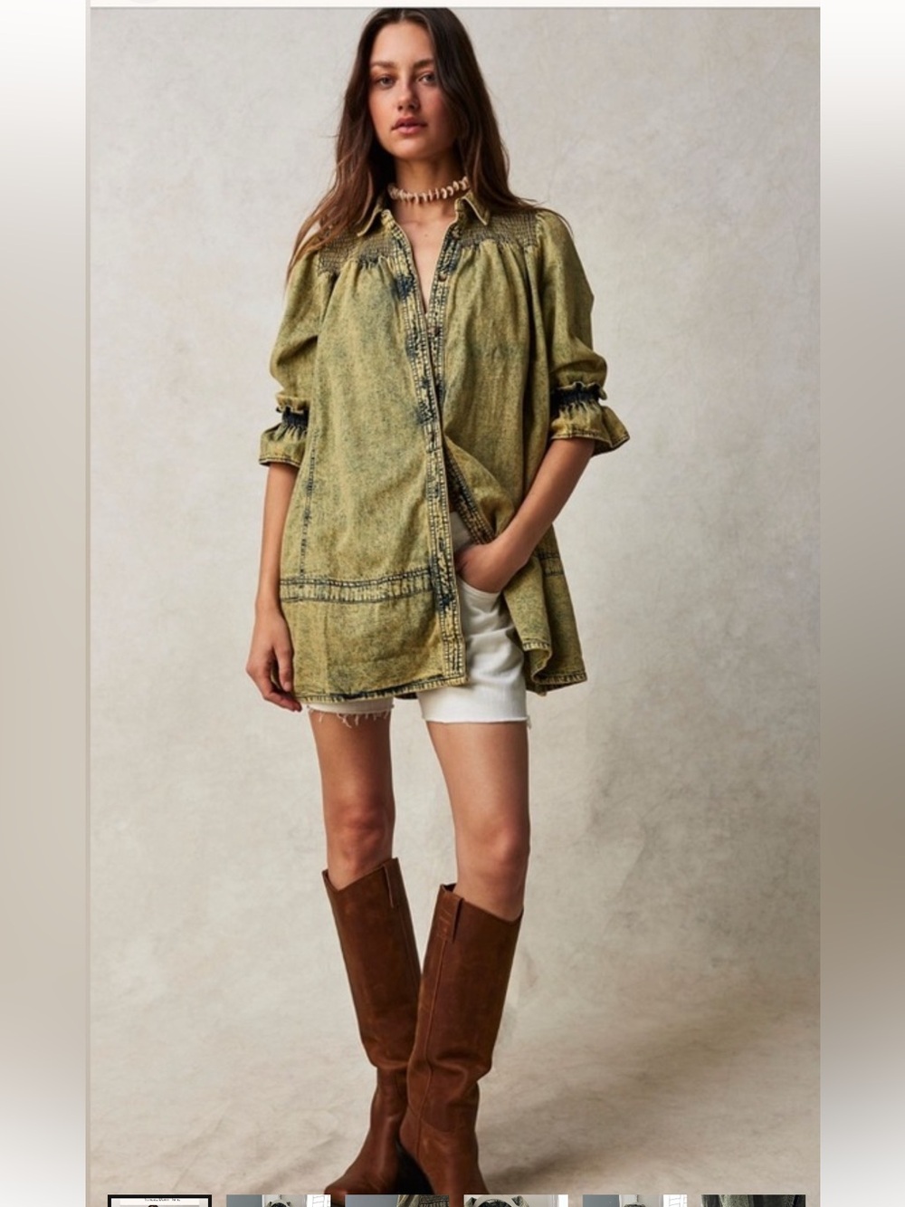 NWOT: Free People Vanessa Denim Tunic